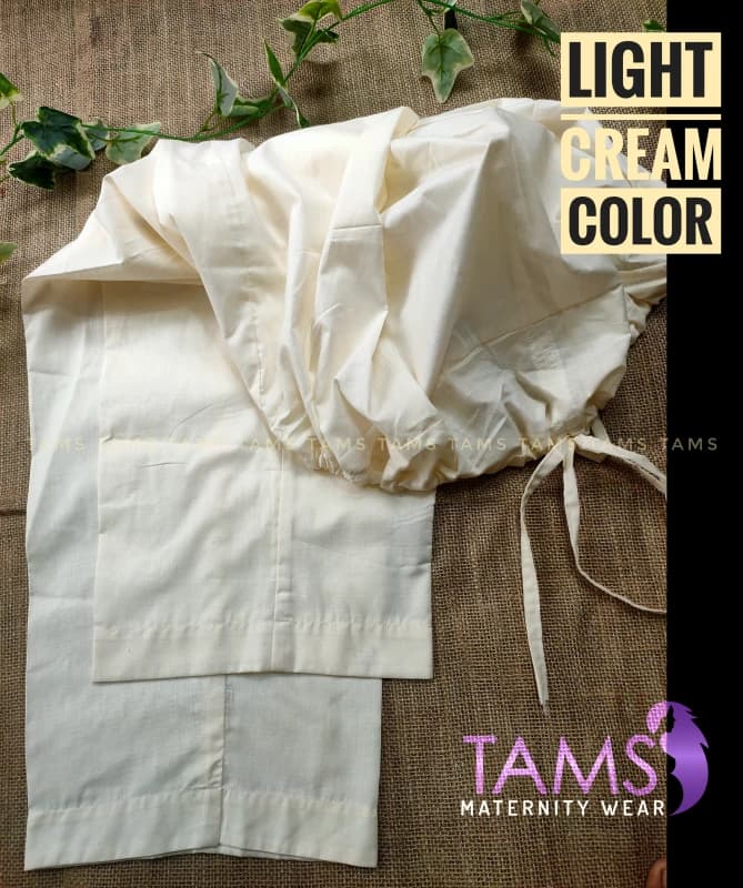 Light cream basic maternity pant