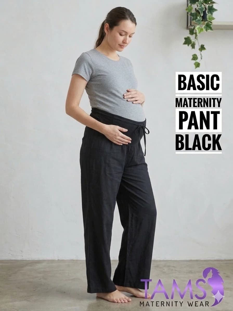 Black Basic Maternity Pant