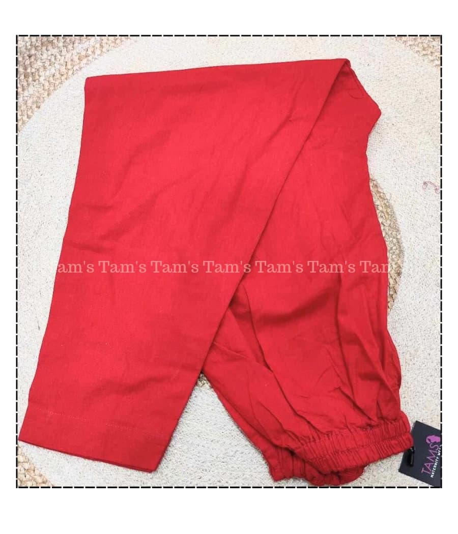 Red maternity pant