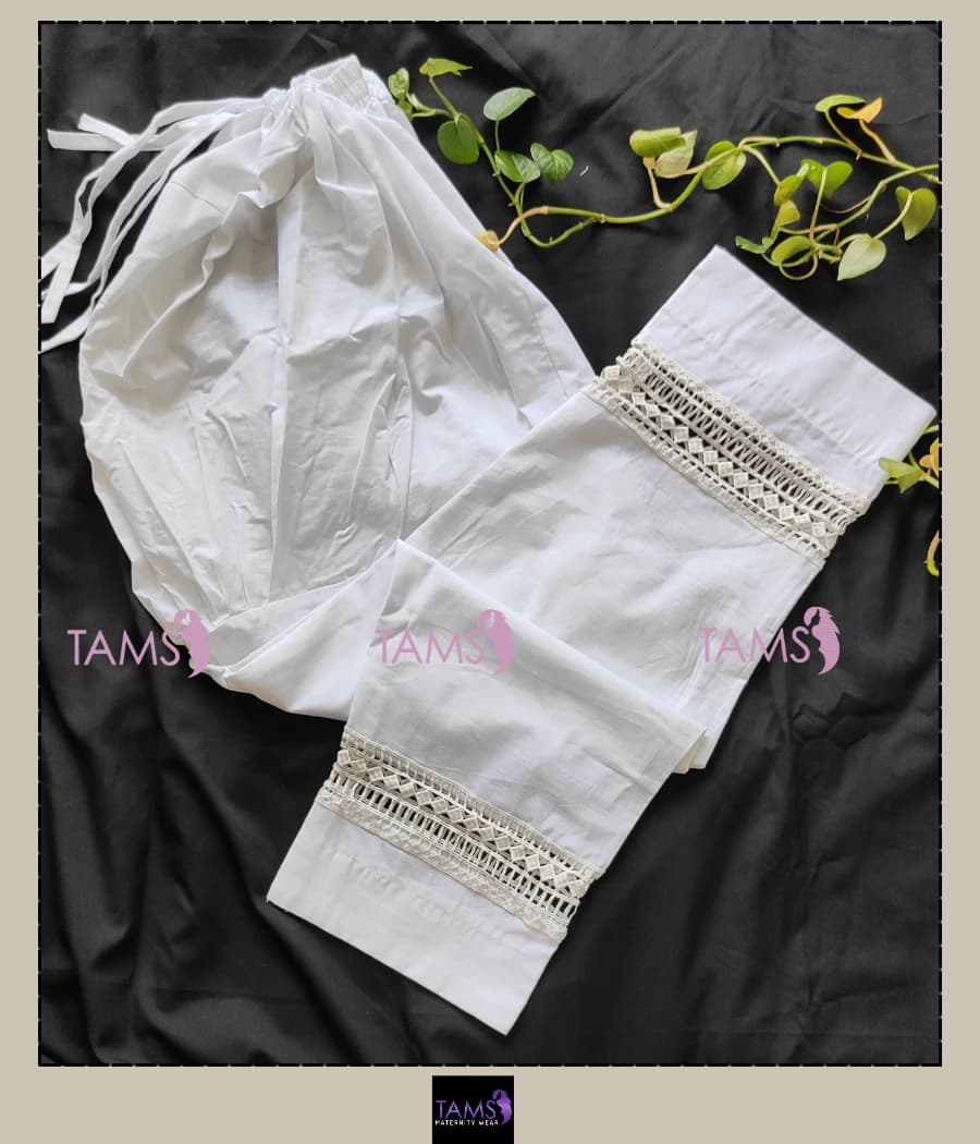 White C5 Maternity Pant