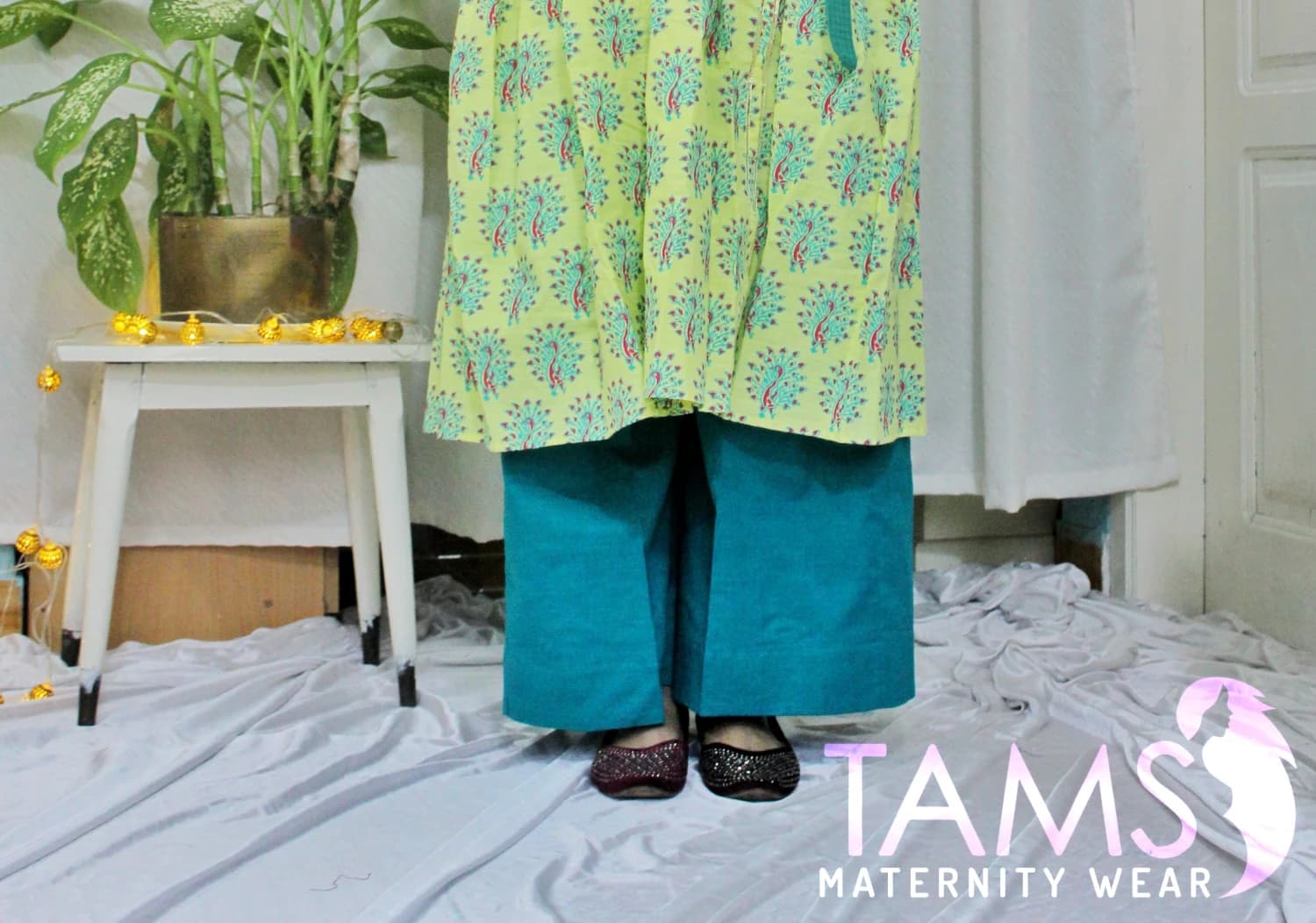 Dark feroza maternity palazzo