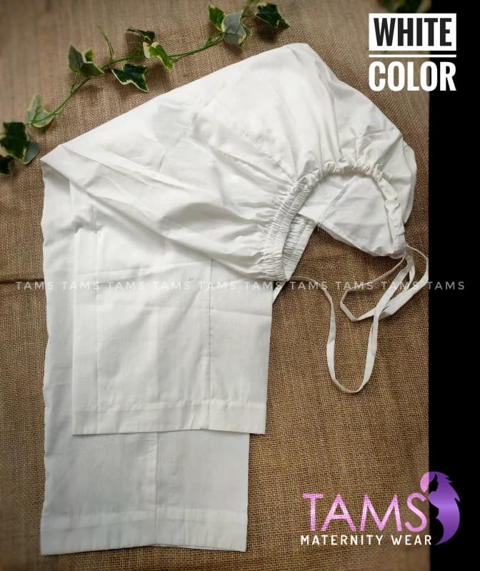 White basic maternity pant
