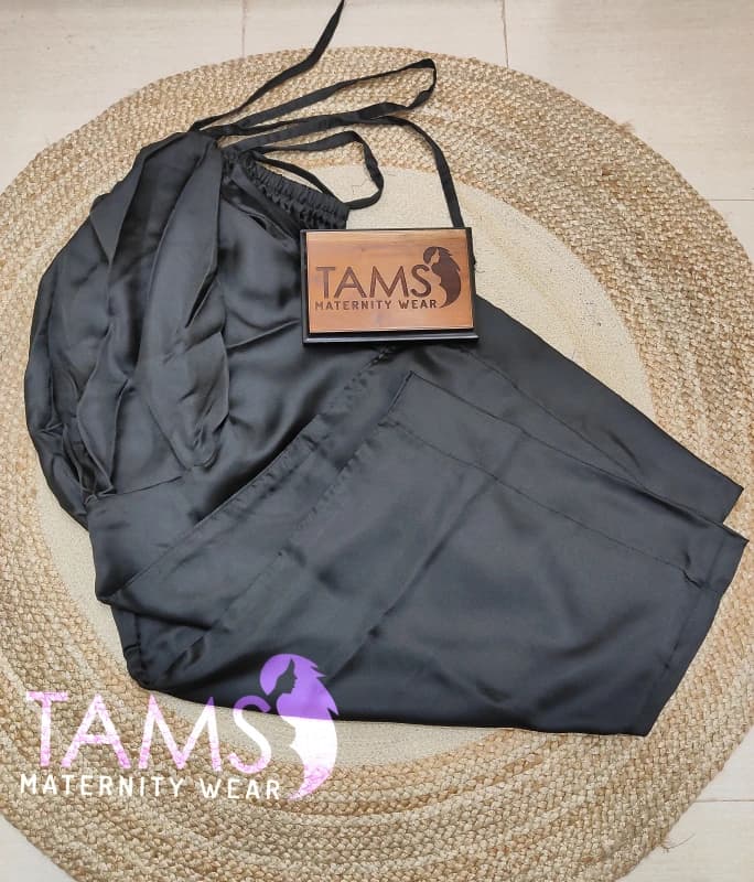 Black maternity loose pant