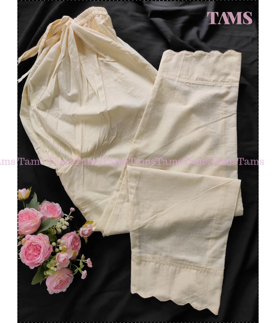Cream Wavy Maternity Pant